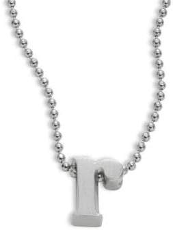 Alex Woo Icon Sterling Silver R Pendant Necklace