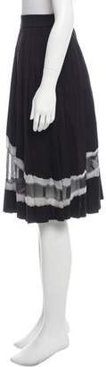 Maison Margiela Wool-Blend Pleated Skirt w/ Tags Black Wool-Blend Pleated Skirt w/ Tags