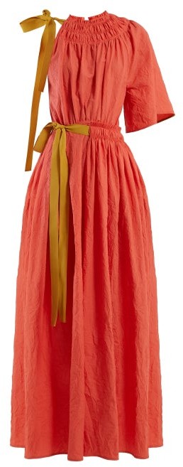 crinkle cotton maxi dress