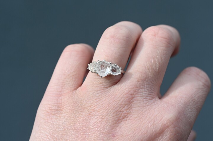 Etsy Rough Cut Stone Engagement Ring Uncut Diamond Ring Raw Gemstone Jewelry