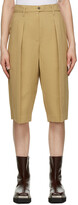 Thumbnail for your product : System Beige Belted Pleated Shorts