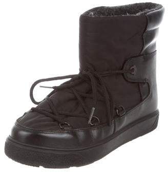 Moncler Fleece Lined Snow Boots Black Fleece Lined Snow Boots