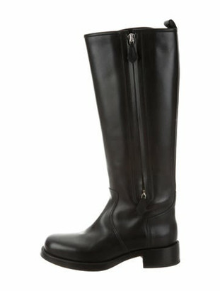 Hermes Leather Boots Black - ShopStyle