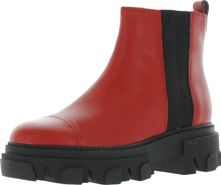 Calvin Klein Women's Red Boots | ShopStyle