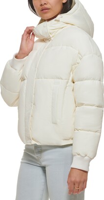 Levi's Cinch Waist Hooded Puffer Jacket