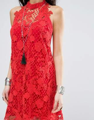 Free People Snowrop Trapeze Lace Party Dress