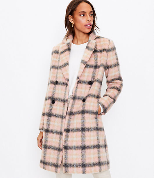 petite plaid coat