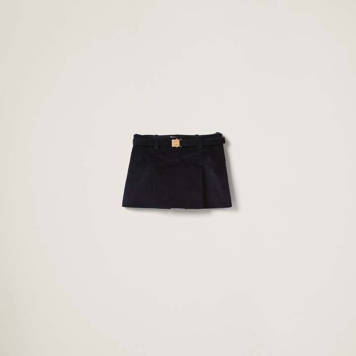 ミニスカート MiuMiu | Striped boucle miniskirt MG2152_14HO_F0C56_S_OOO Miu Miu Striped bouclé miniskirt - ShopStyle
