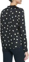 Thumbnail for your product : Theresa Cooper & Ella Love Me Print Cross-Front Blouse, Black/Beige