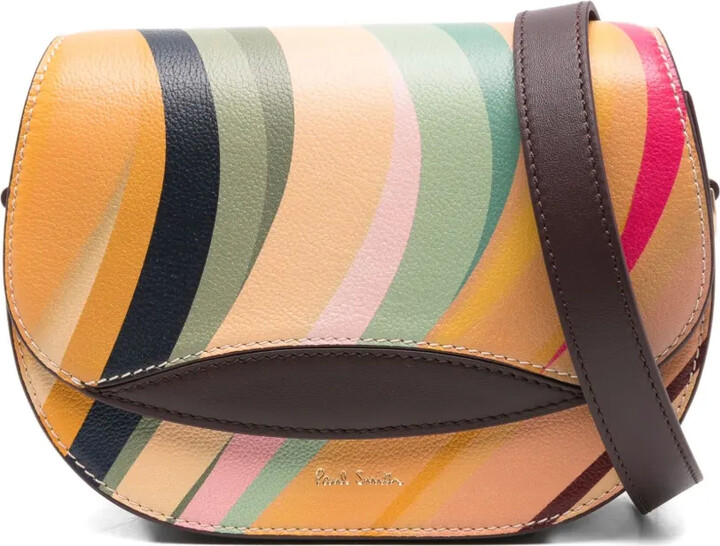 Paul Smith Dusky swirl-pattern leather cross body bag