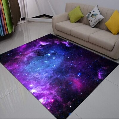 3D Nebula Sky Galaxy Non-slip Livingroom Kitchen Bathroom Floor Mat Rug Carpet 