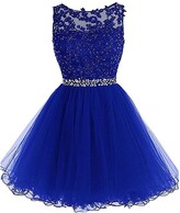 Thumbnail for your product : KURFACE Lace Homecoming Dresses Sequined Tulle Short Skirt Party Cocktail Prom Gowns for Juniors WomenLavender UK6
