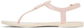 Thumbnail for your product : Valentino Garavani Pink Rubber VLogo Flat Sandals