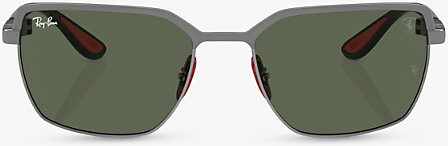 Ray-Ban Womens Grey x Scuderia Ferrari Branded Metal Sunglasses