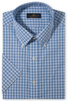 Thumbnail for your product : Club Room Wrinkle Resistant Blue Small Check Short-Sleeved Dress Shirt