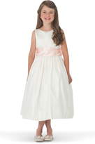 Thumbnail for your product : Us Angels White Tank Dress with Satin Sash