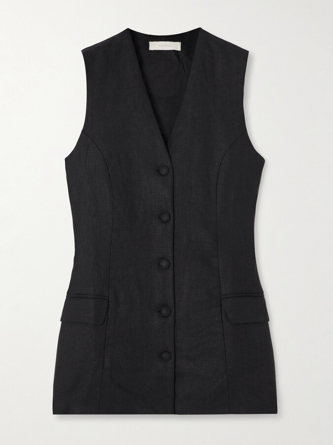 Faithfull - Eloise Linen Vest - Black
