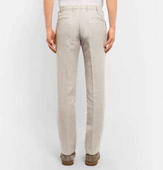 Incotex Slim-Fit Linen and Cotton-Blend Chinos