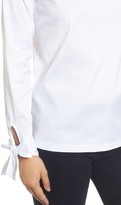 Thumbnail for your product : Halogen Petite Women's Tie Sleeve Poplin Shirt