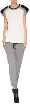 Thumbnail for your product : Current/Elliott Cotton Blend Moto Sweatpants in Grey