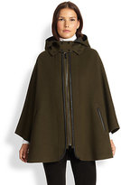 Thumbnail for your product : Vince Leather-Trimmed Cape
