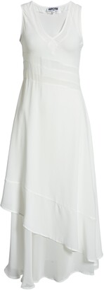 Amy Lynn Deja Asymmetrical Mesh Midi Dress