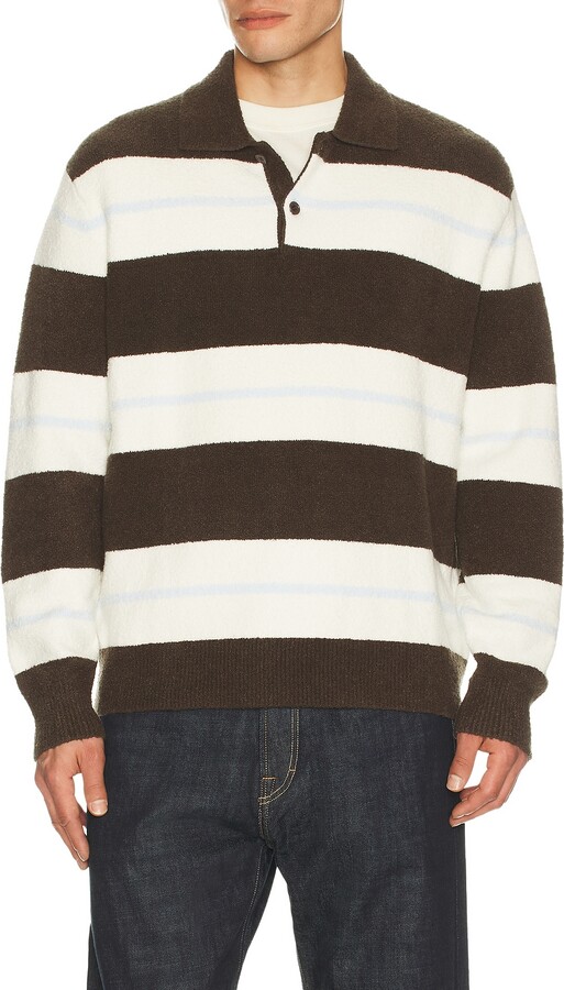 Samsoe & Samsoe Sanino Polo in Olive,White