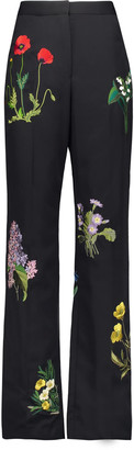 Stella McCartney Kassidy embroidered wool wide-leg pants
