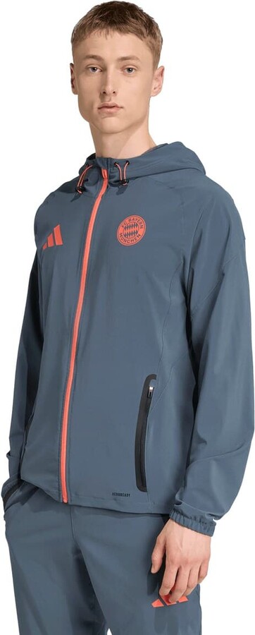 Men's adidas Gray Bayern Munich 2025/26 Tiro Vis Tech Travel Jacket