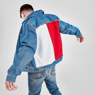 Tommy Hilfiger Men's Tommy Jeans Flag Mason Trucker Denim Jacket - ShopStyle