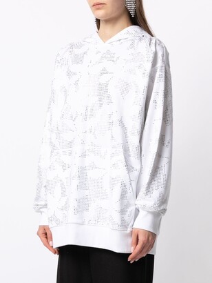 David Koma Floral Embroidered Hoodie