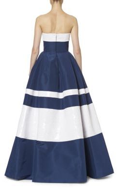 Carolina Herrera Faille Sequin-Embroidered Ball Gown