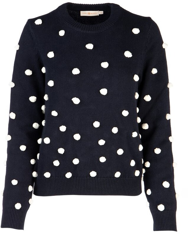 Tory Burch Polka-Dot Embellished Sweater - ShopStyle