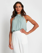 Thumbnail for your product : Forcast Women's Green Evening Tops - Elysia Halter Neck Top