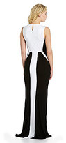 Thumbnail for your product : ABS by Allen Schwartz Colorblocked Pleated Gown