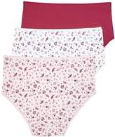 Thumbnail for your product : Evans Red 3 Pack Printed Full Brief Knickers