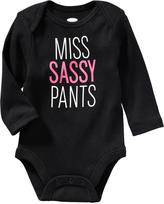 Thumbnail for your product : Old Navy Message Bodysuits for Baby