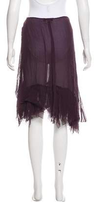 Alberta Ferretti Silk Knee-Length Skirt