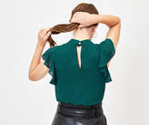 Thumbnail for your product : Oasis PINTUCK FRILL SLEEVE TOP