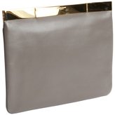 Thumbnail for your product : Saint Laurent earth tone leather gold trimmed clutch