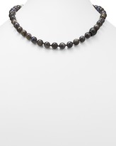 Thumbnail for your product : Armenta Blackened Sterling Silver Old World Midnight Beaded Labradorite, Carved Tahitian South Sea Black Pearl and Champagne Diamond Necklace, 18