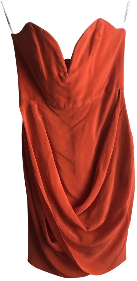 zimmermann red silk dress