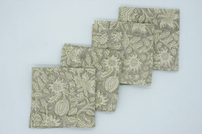 Fabdivine 18X18 Inch Decorative Block Ptint Napkins – Add Elegance to Your Table, Manikarika