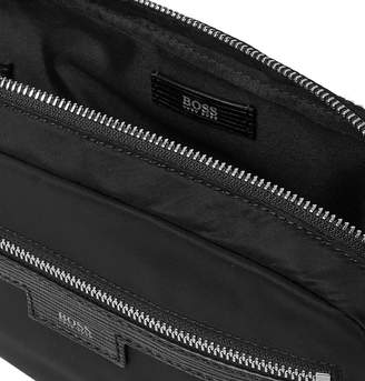 HUGO BOSS Meridian Cross-Grain Leather-Trimmed Nylon Belt Bag