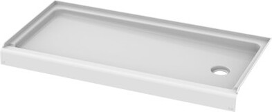 Vetta Acrylic Shower Base, 60" X 32" X 3.5" Rectangular Shower Base In White, Single