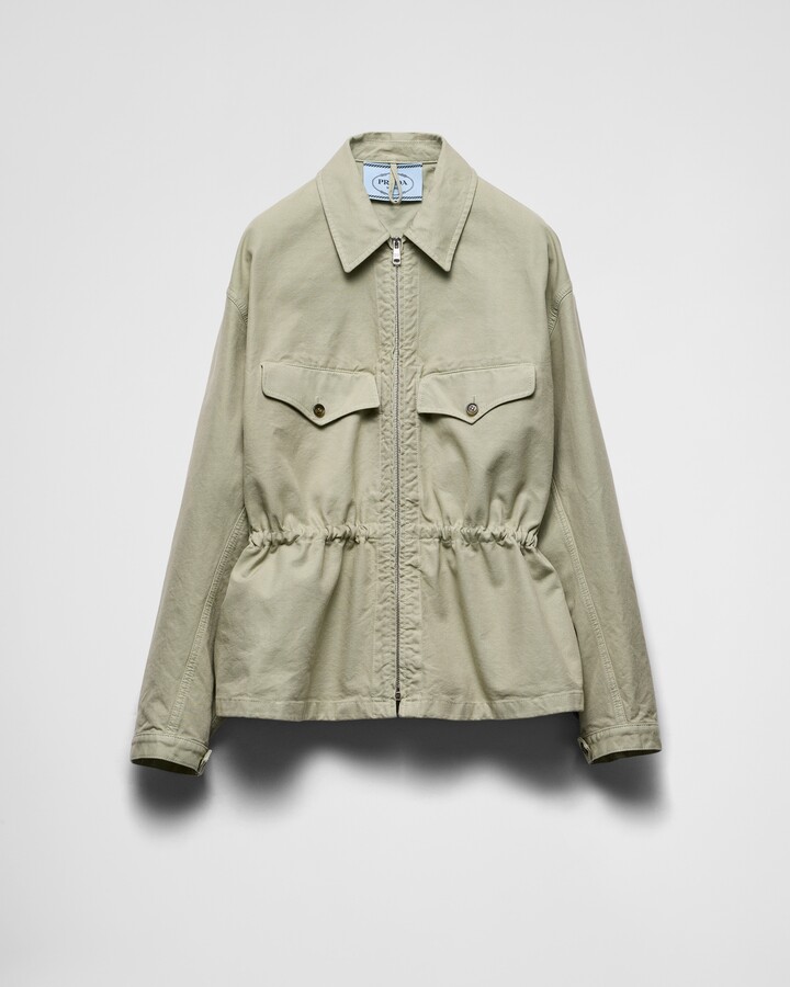 Prada Single-breasted velour caban jacket - ShopStyle