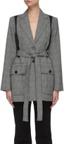 Thumbnail for your product : J.W.Anderson Belted back panel check blazer