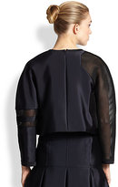 Thumbnail for your product : Fendi Oversized Mixed-Media Top