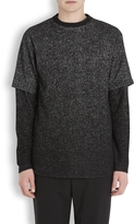 Thumbnail for your product : Public School Black layered wool blend jumper