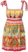 Thumbnail for your product : Dolce & Gabbana Carretto Print Silk Chiffon Mini Dress